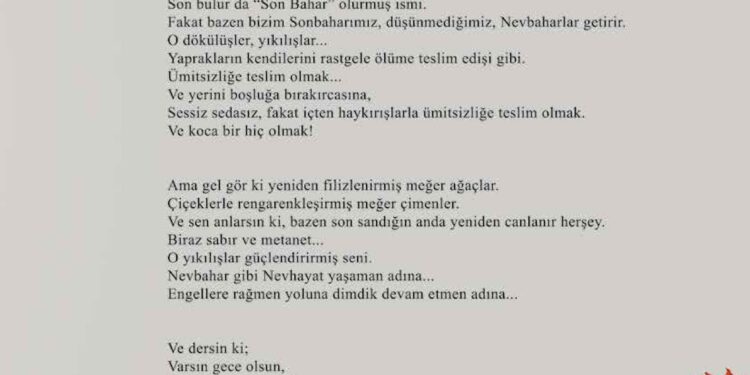 BAHAR DA SON BULURMUŞ MEĞER!