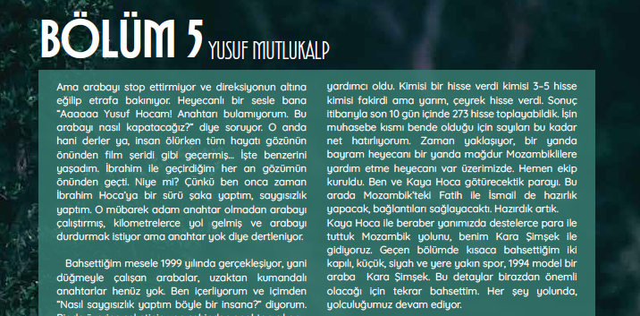 BÖLÜM 5:  YUSUF MUTLUKALP